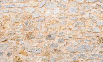 Natural vintage stone wall background texture, close-up by Alex Winter