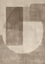 Moderne minimalistische Kunst auf Leinen von Moderne Kollektion