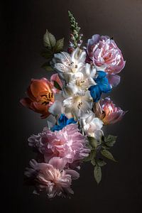 Stilleven collectie II - Pioen roos van Sandra Hazes