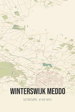 Vintage landkaart van Winterswijk Meddo (Gelderland) van MijnStadsPoster