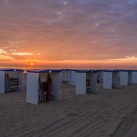 Strandhuisjes Katwijk aan Zee van Rene Ouwerkerk