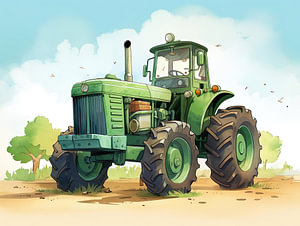Grüner Traktor