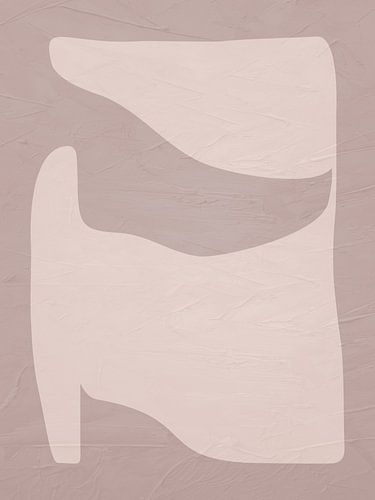Abstract organic geometric modern art in earth tones