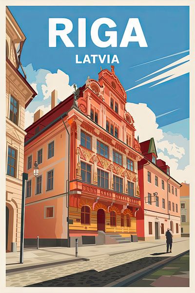 Riga, Latvia. by Poster Art Shop