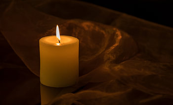 Simple candlelight on a table