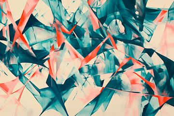 Colourful geometric abstraction by Poster Art Shop