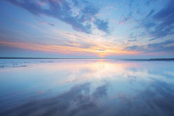 Beautiful cloud sky reflected in the water