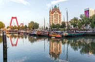 Willemsbrug met de oudehaven Rotterdam van William Linders thumbnail