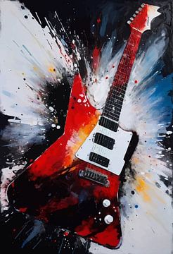 Elektrische gitaar abstracte kunst van MIROKKU