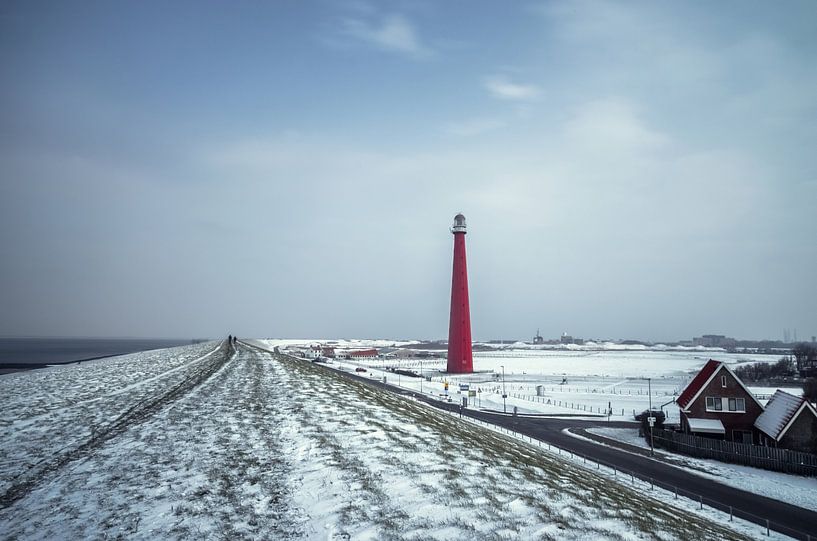 Winter auf dem Zeedijk von Klaas Fidom