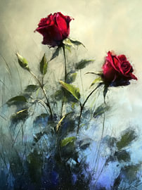 Bloemen schilderen in pastel van JBJart Justyna Jaszke