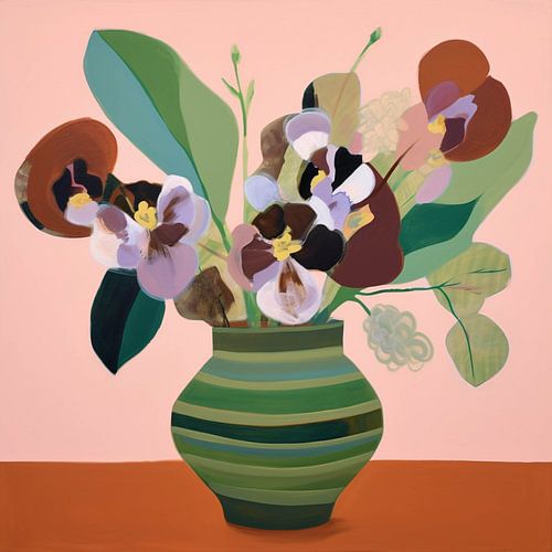 Nature morte énergique et dadaïste à la fleur