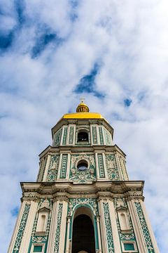 Klokkentoren van de Sint Sophia kathedraal in Kiev, Ukraine, Europa van WorldWidePhotoWeb
