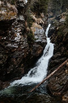 Wasserfall - Landschaftsdruck vertikaler Wasserfall Wildnis von sonja koning