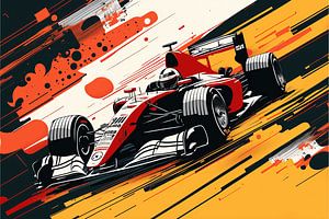 Formule 1 - Art vectoriel voiture de course