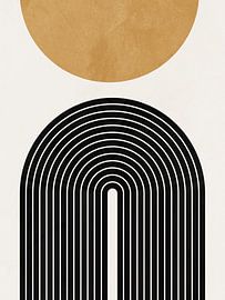 Modern Geometric Abstract Art in Earth Tones