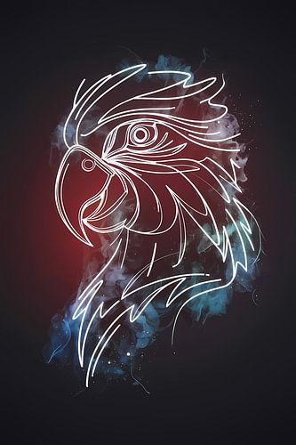 Aigle abstrait dynamique en couleur
