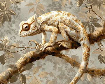 Kameleonschilderij | Baroque Camouflage van Blikvanger Schilderijen