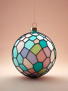 Weihnachtskugel aus Buntglas