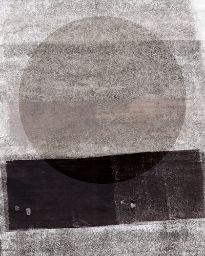 Ikigai. Nieuw begin. Minimalistisch abstract in neutraal palet