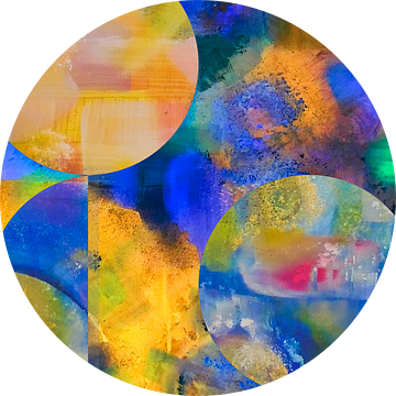 Kleurrijk universum II van Mad Dog Art