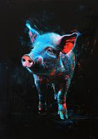 Painting Neon Pig