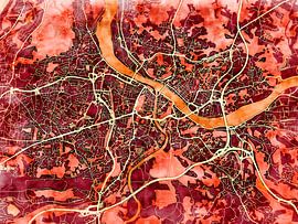 Karte von Bayonne im stil 'Amber Autumn'