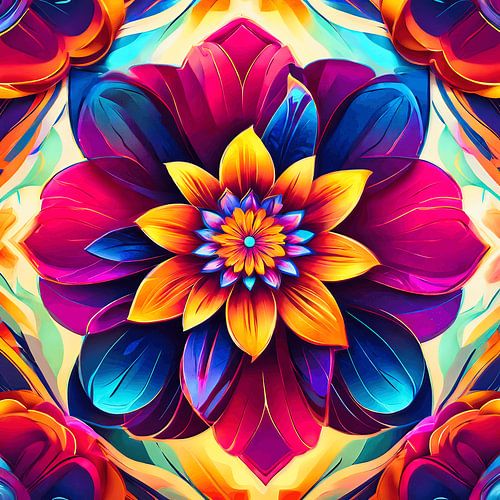Modern abstract flower
