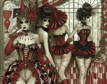 danseres boudoir cabaret van Egon Zitter
