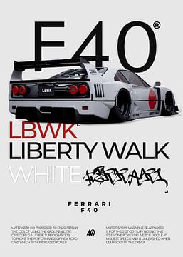 Ferrari F40 Liberty Walk von Ali Firdaus
