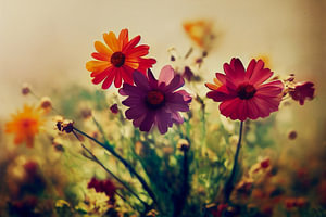 Blumen Gemälde Kunst im Frühling Illustration 01
