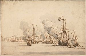 Seeschlacht bei La Hogue, Willem van de Velde der Jüngere