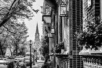 De Vondelstraat met de Vondelkerk.