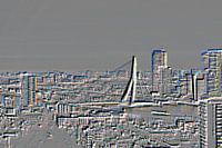 Skyline Rotterdam avec le pont Erasmus