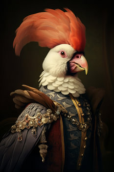 Vogel in barokstijl