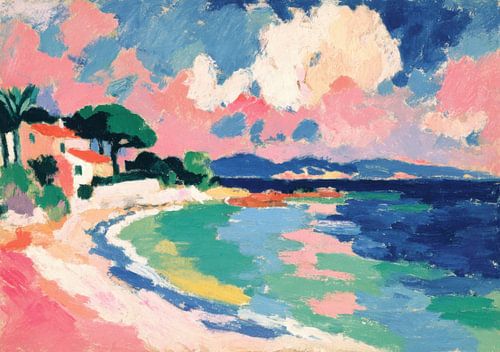 A coastal scene in vibrant colours by Niklas Maximilian