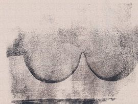 Modern abstract rustic wabi-sabi art. Organic shapes I. by Dina Dankers