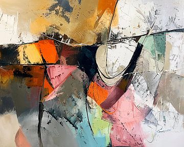 Portrait abstrait minimal sur Peinture Abstraite