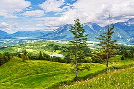 View from the Hoher Kranzberg of the Karwendel and Estergebirge mountains by Rico Ködder