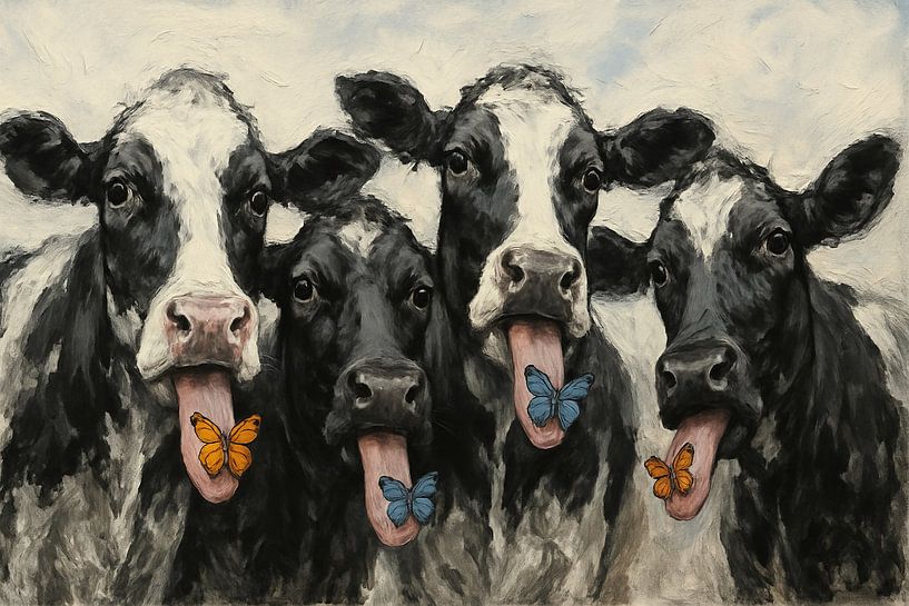 The butterfly cows of the countryside by Kleurenrijk