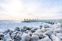 Jetty along the Afsluitdijk