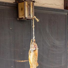 Fish drying on a house by Christian Tobler