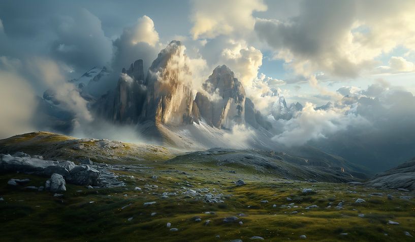 Gipfelschönheit Morgenlicht von fernlichtsicht