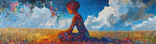 Mosaïque moderne | Champ de fleurs