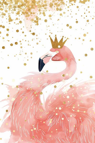 Flamingo Queen by Poster Art Shop