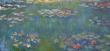 Vijver met waterlelies, groene reflectie, Claude Monet