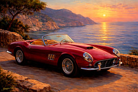 Eine Fahrt durch die Geschichte – Ferrari 250 GT California Spider – 1960 von Johannas Art Creations
