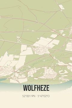 Vintage landkaart van Wolfheze (Gelderland) van Rezona