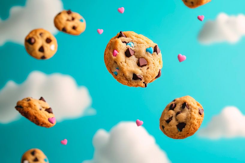 Floating biscuits in the cloudy sky by Poster Art Shop