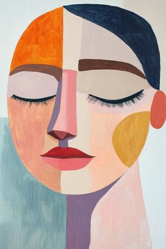 Gesicht | Geometrisches Gesicht von Wunderbare Kunst